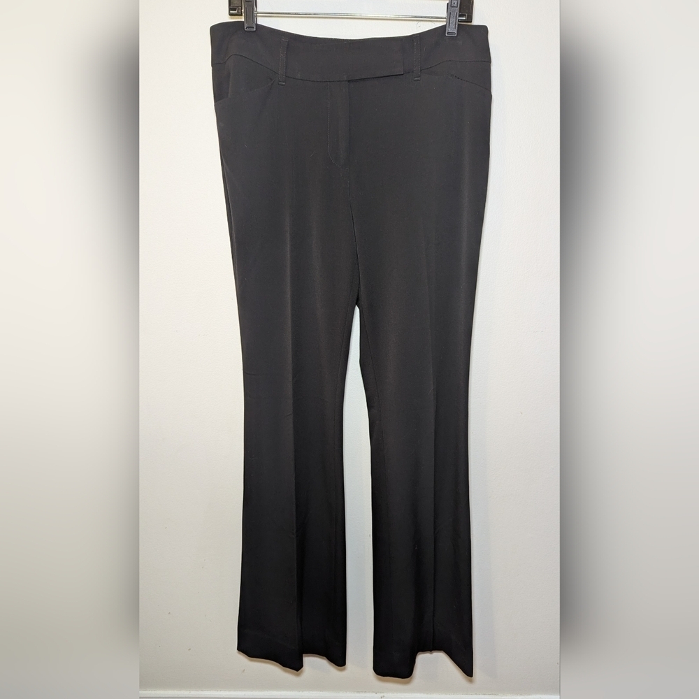 White House Black Market Black Women's Flare Leg Pants Size 8L